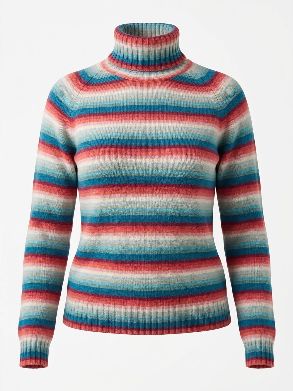 Vintage GAP 2005 Holiday Collection Striped Sweater Wool Blend Pink Blue XL